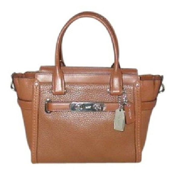 Leather Coach 37444 Coach 37444 Swagger 21 Pebble Leather Carryall